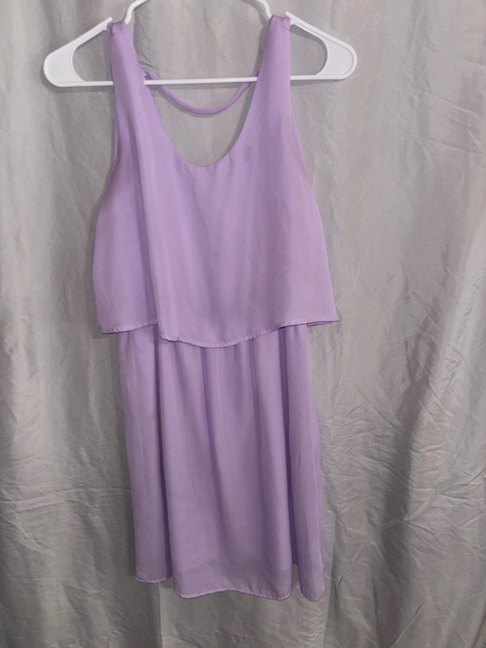 Charming Charles Lavender Sleeveless Layered Chiffon Dress - Women's
